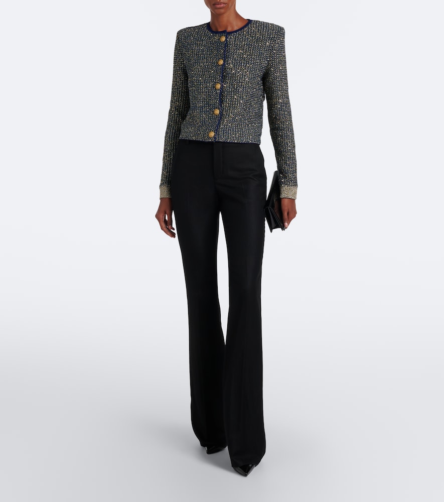 Sequined Tweed Jacket