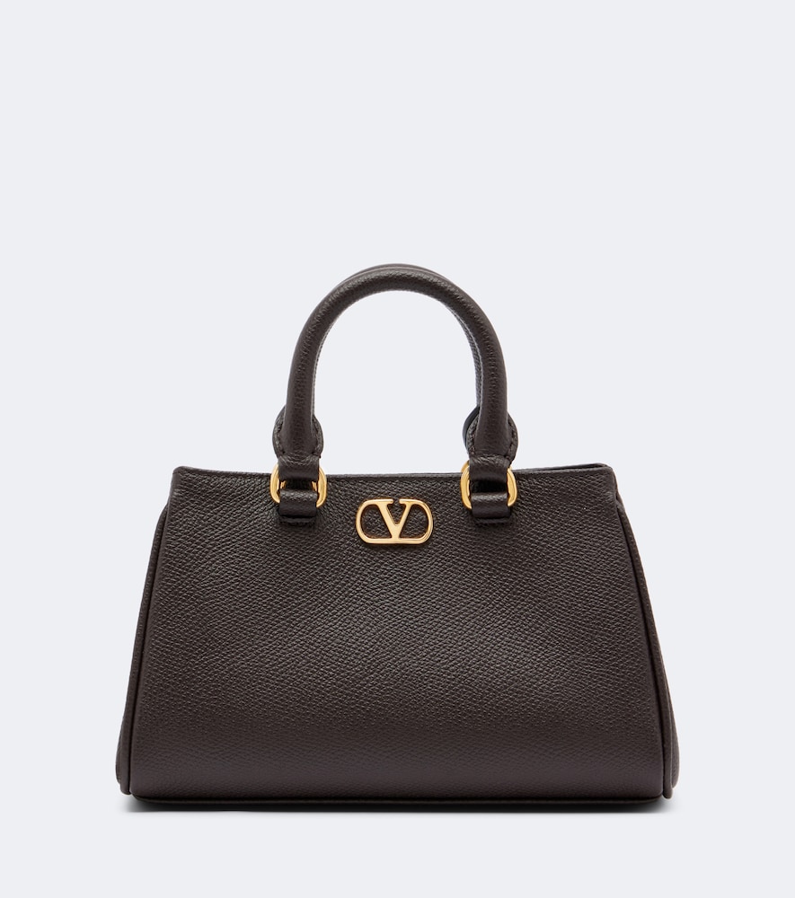Henkeltasche VLogo Mini aus Leder