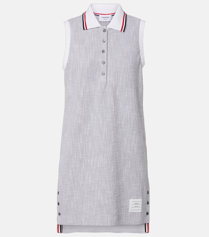 Thom Browne Cotton-blend tweed polo dress