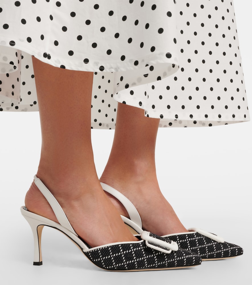 Mayslibi Raffia-Effect Slingback