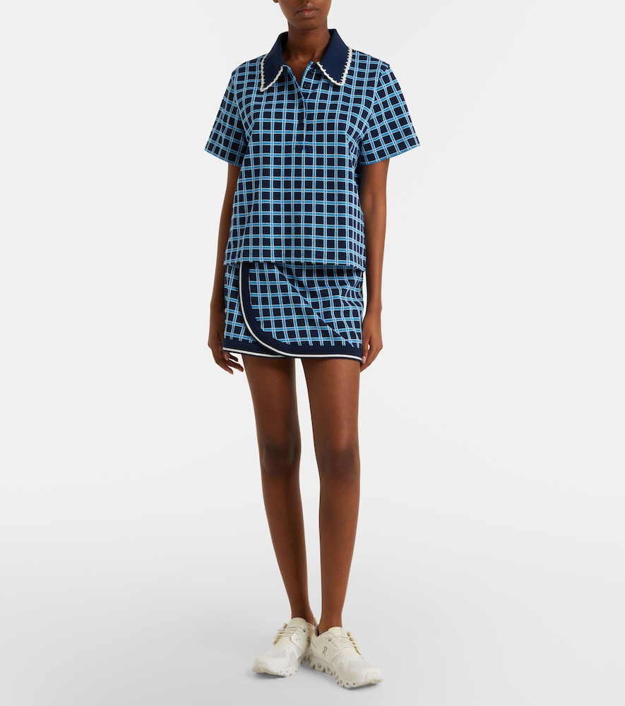 The Upside Clubhouse Reece checked cotton miniskirt