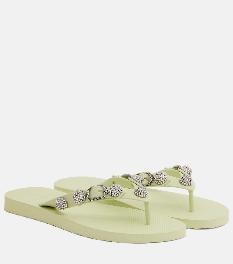 Cagole Embellished Thong Sandals
