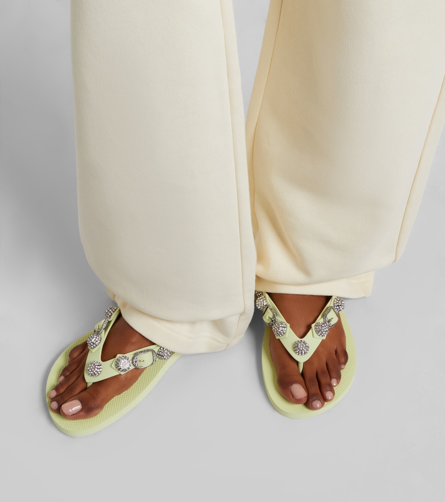 Cagole Embellished Thong Sandals