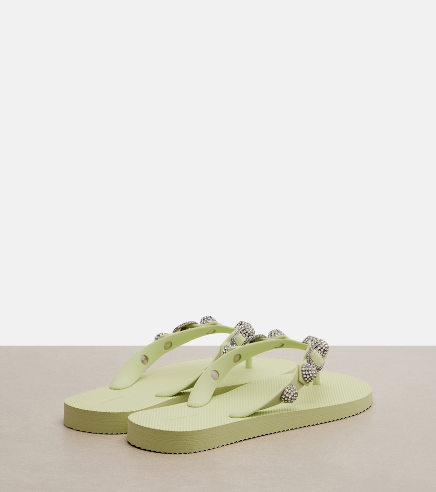 Cagole Embellished Thong Sandals