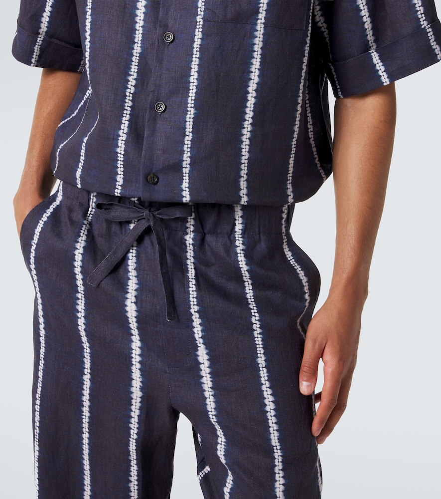  Commas Commas Striped Linen Wide-leg Pants 