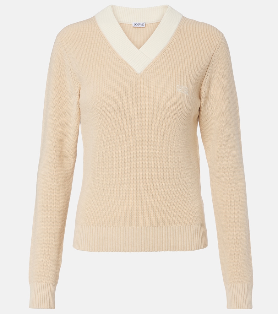 Pullover Double L in cotone e lana