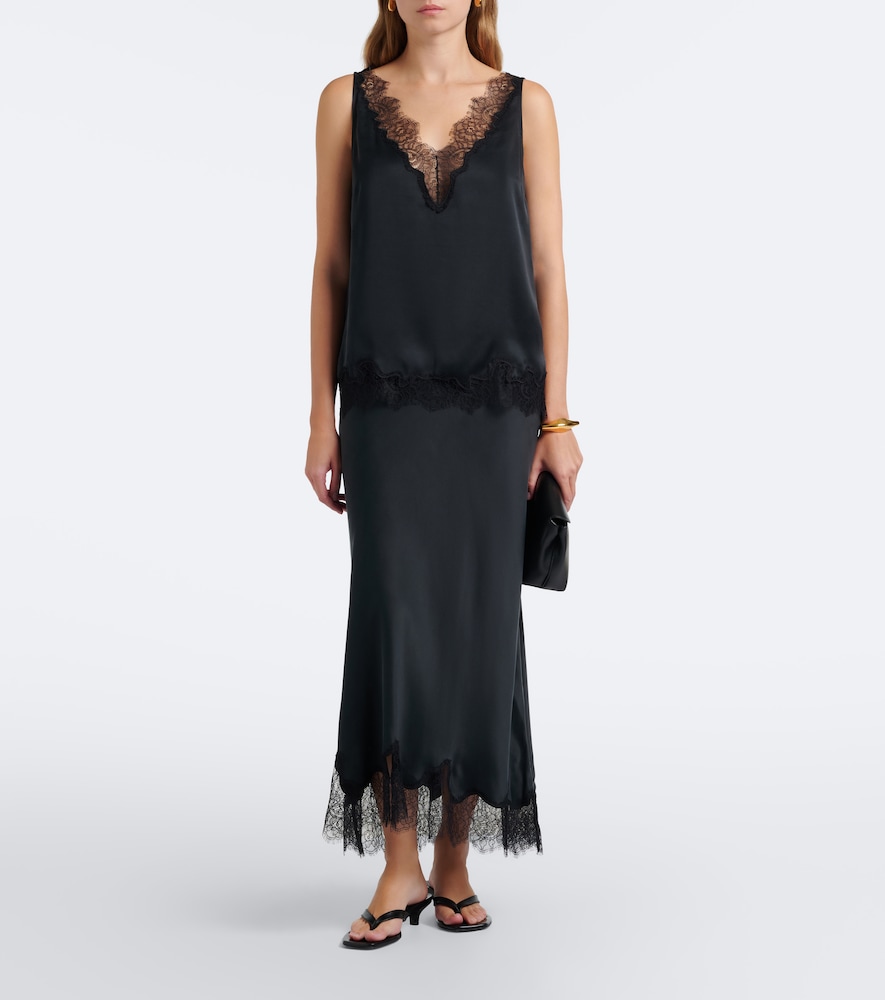 Kristin Lace-Trimmed Maxi