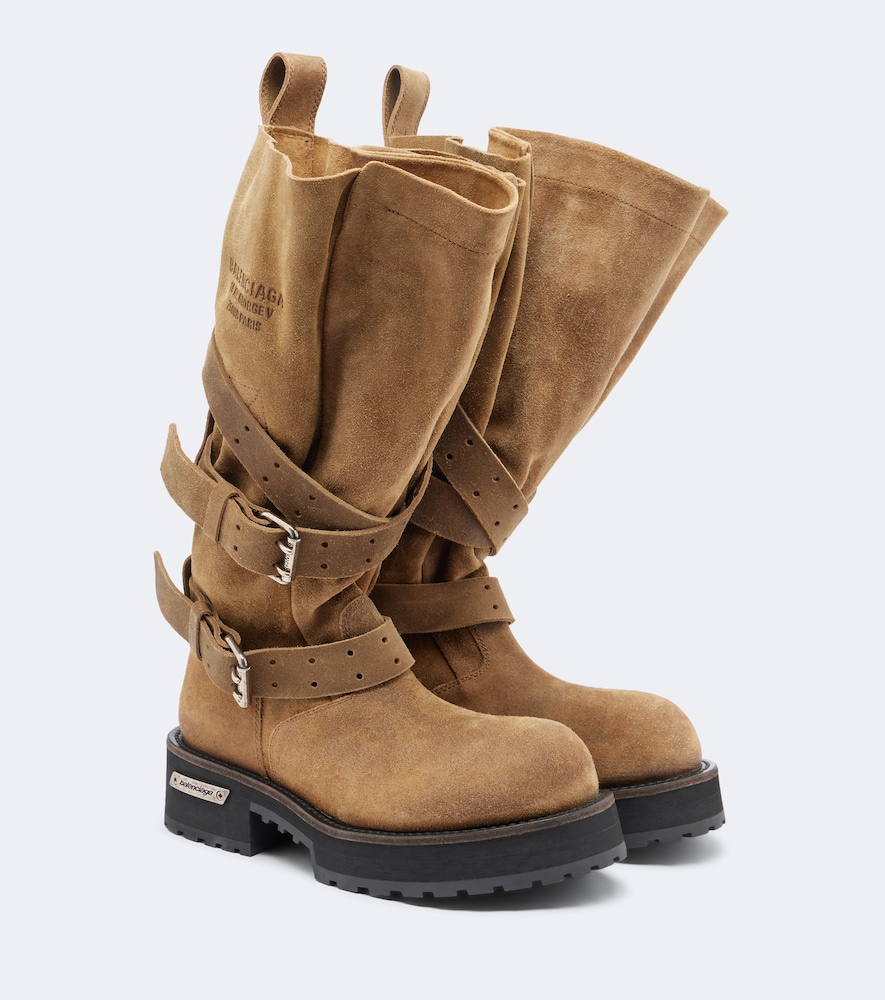 Biker Boots Venom aus Veloursleder