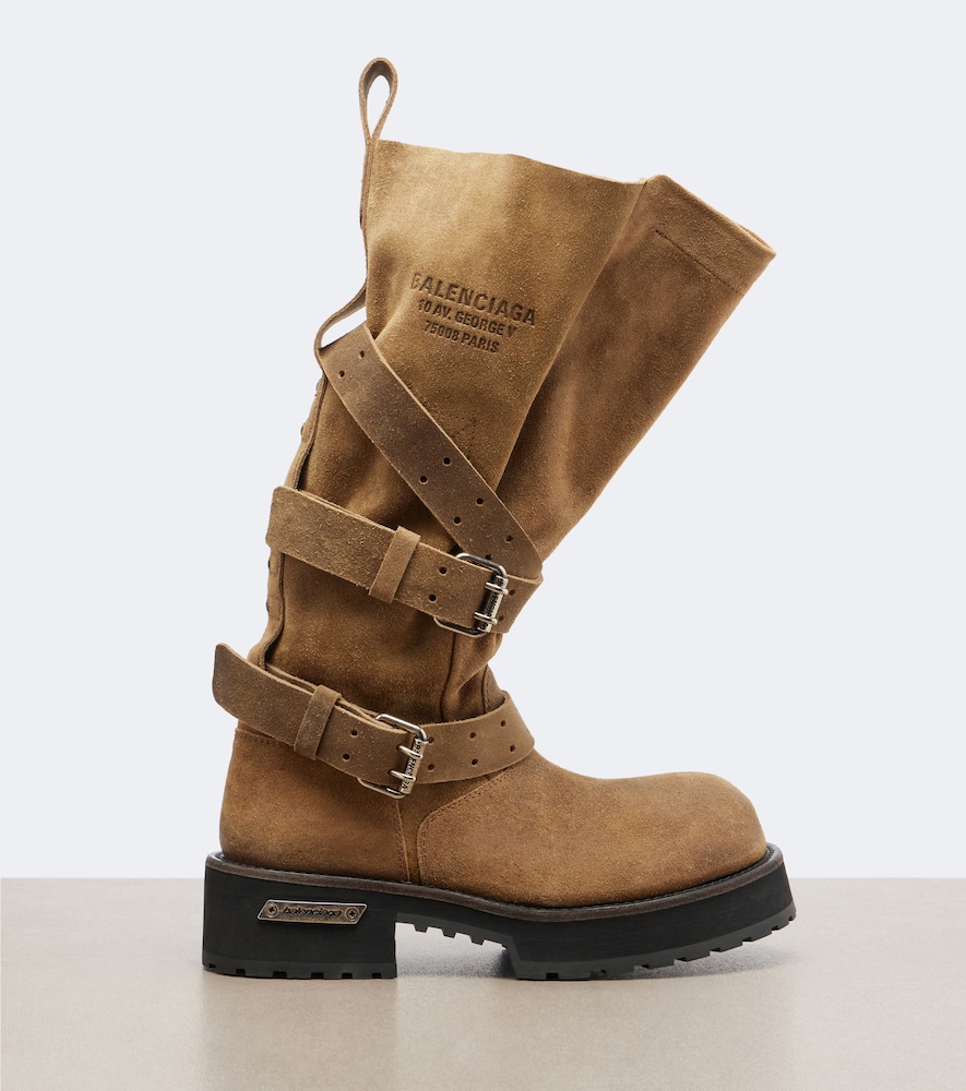 Venom Suede Biker Boots