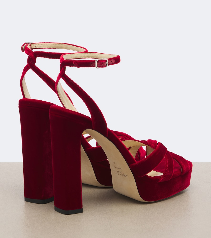 Kove Velvet Platform Sandals