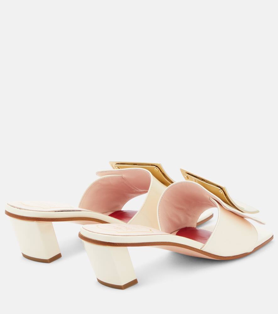 Shop Roger Vivier Love 45 Leather Mules In Cire'