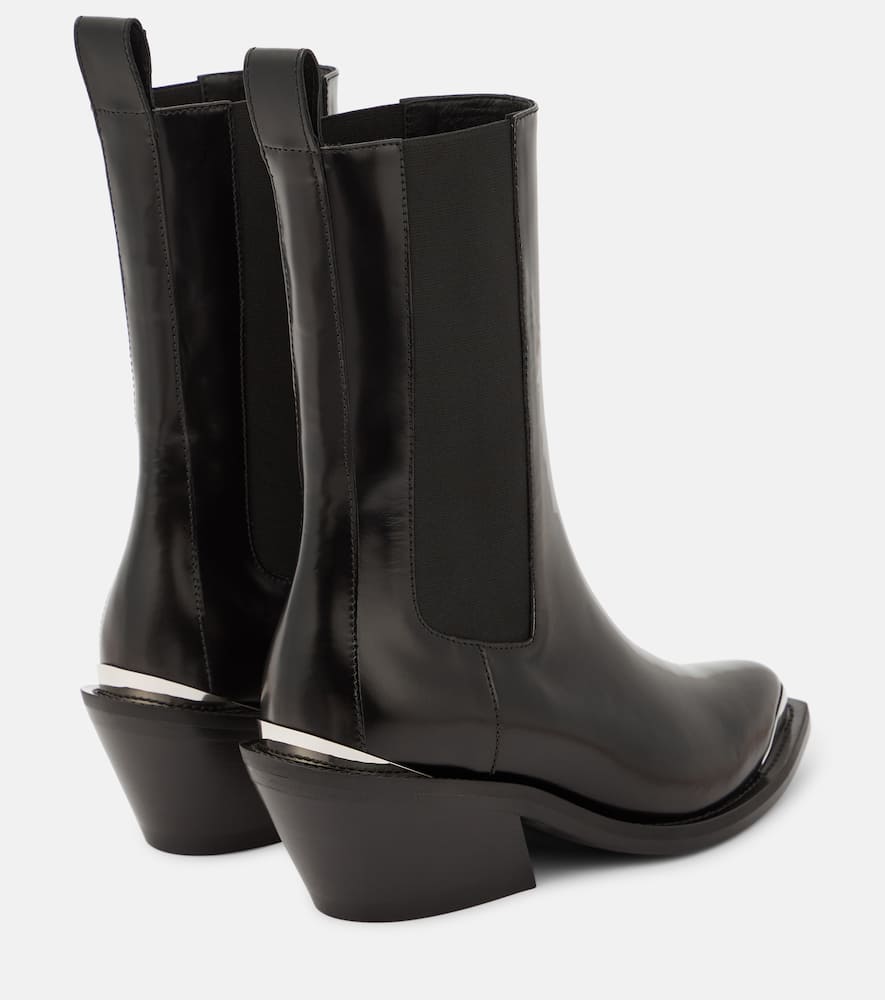 Shop Dorothee Schumacher Leather Chelsea Boots In Black