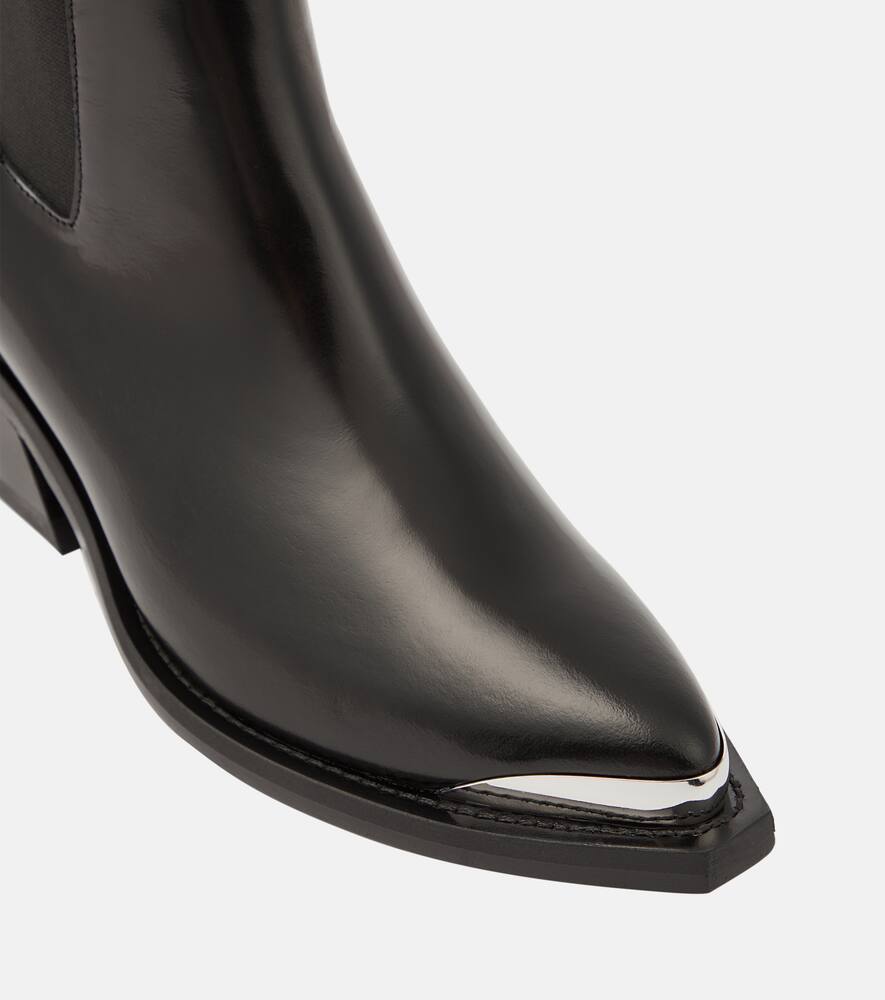 Shop Dorothee Schumacher Leather Chelsea Boots In Black