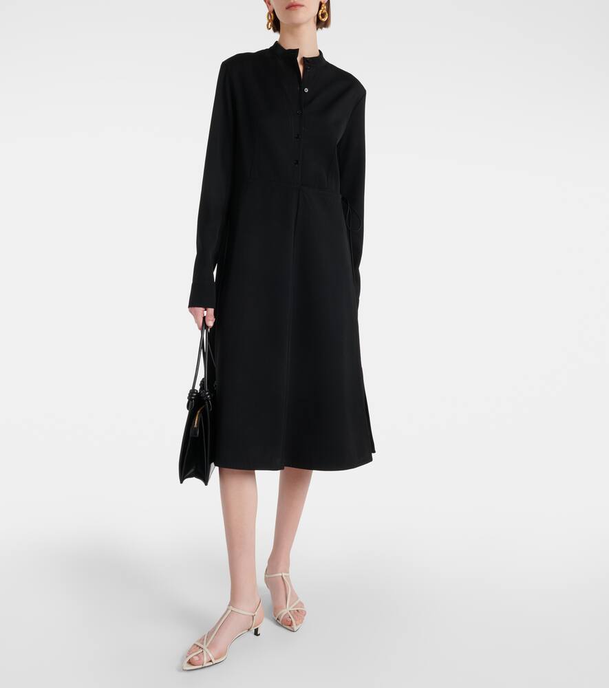 Virgin wool shirt dress