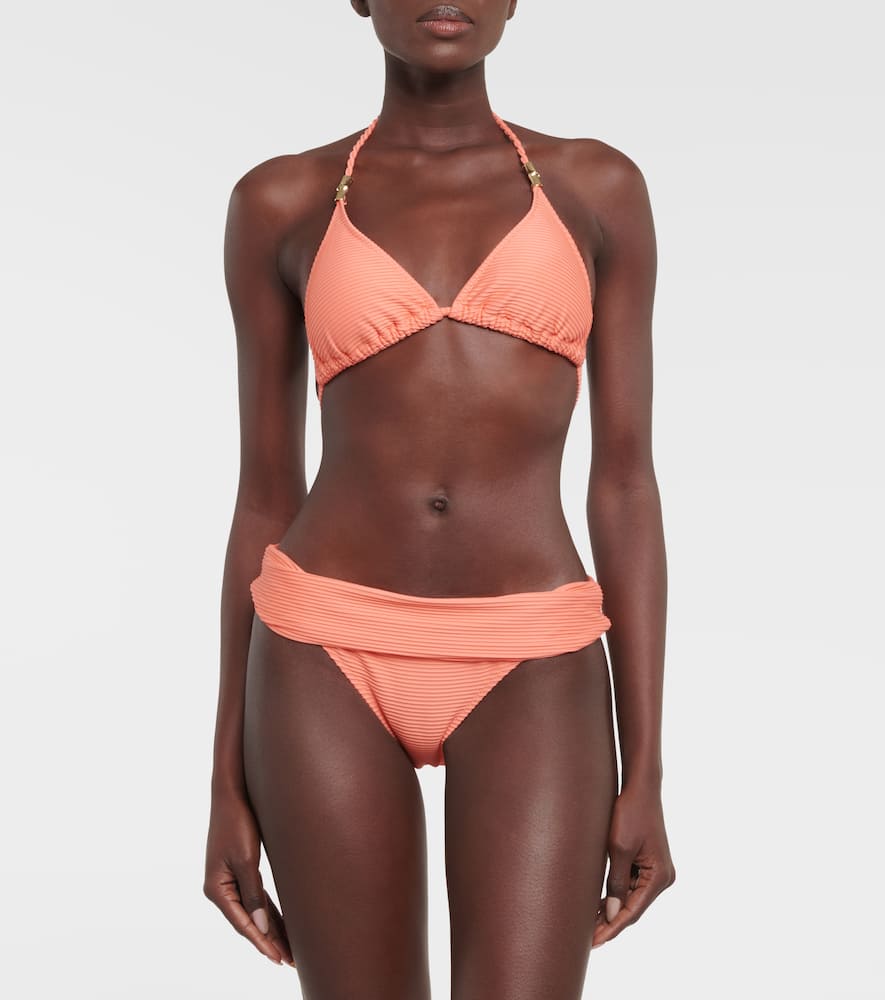 Heidi Klein Halterneck Bikini Top In Orange