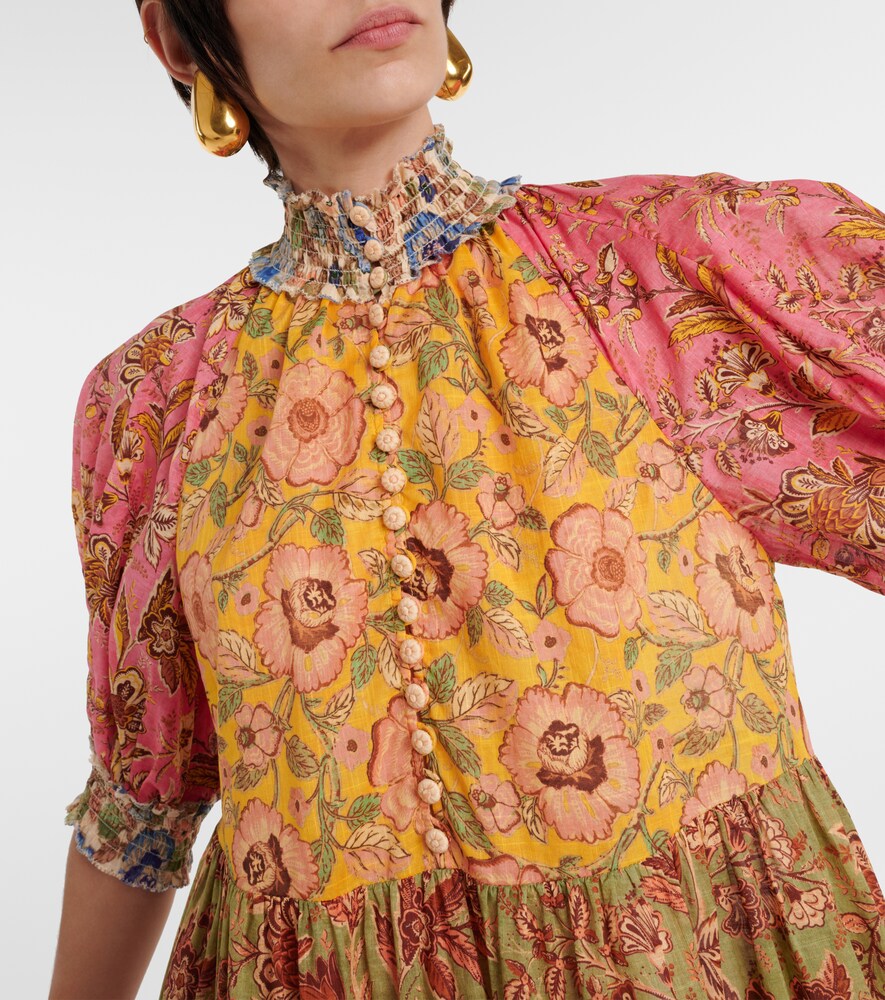  Zimmermann Zimmermann Bedrucktes Minikleid Junie Aus Baumwolle 