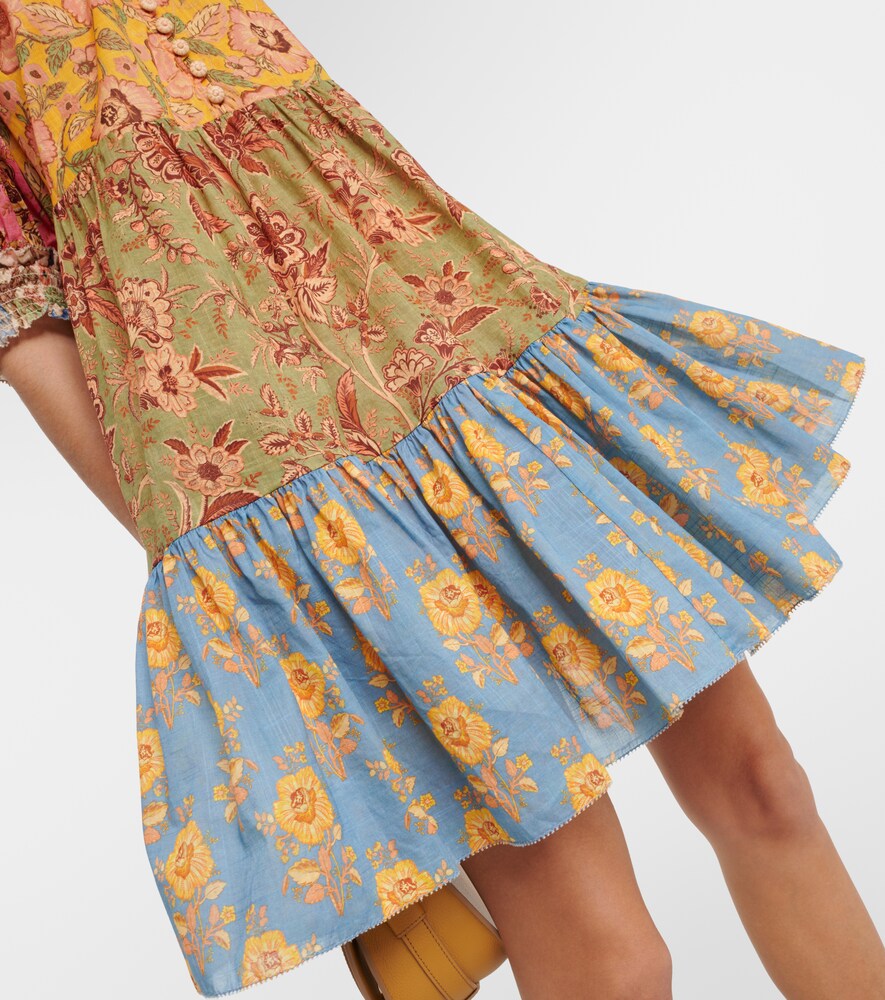  Zimmermann Zimmermann Bedrucktes Minikleid Junie Aus Baumwolle 