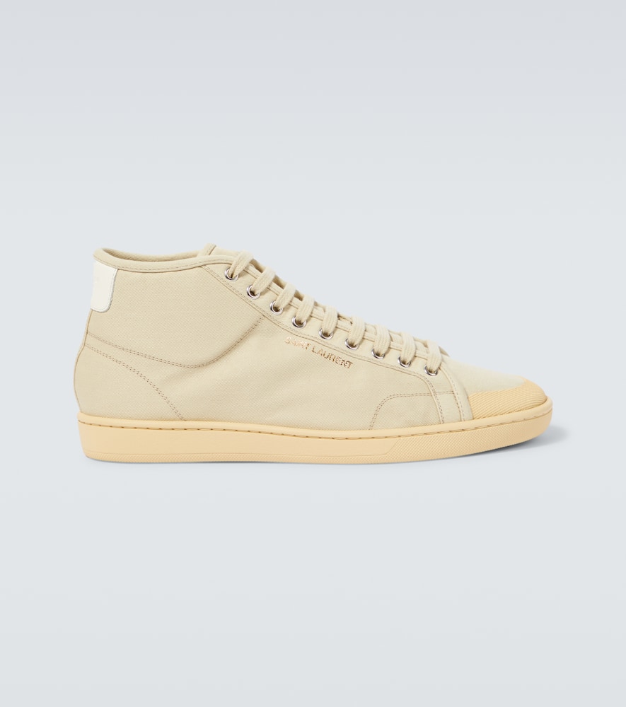 Saint Laurent Court Classic Sl/39 Canvas Sneakers In Beige