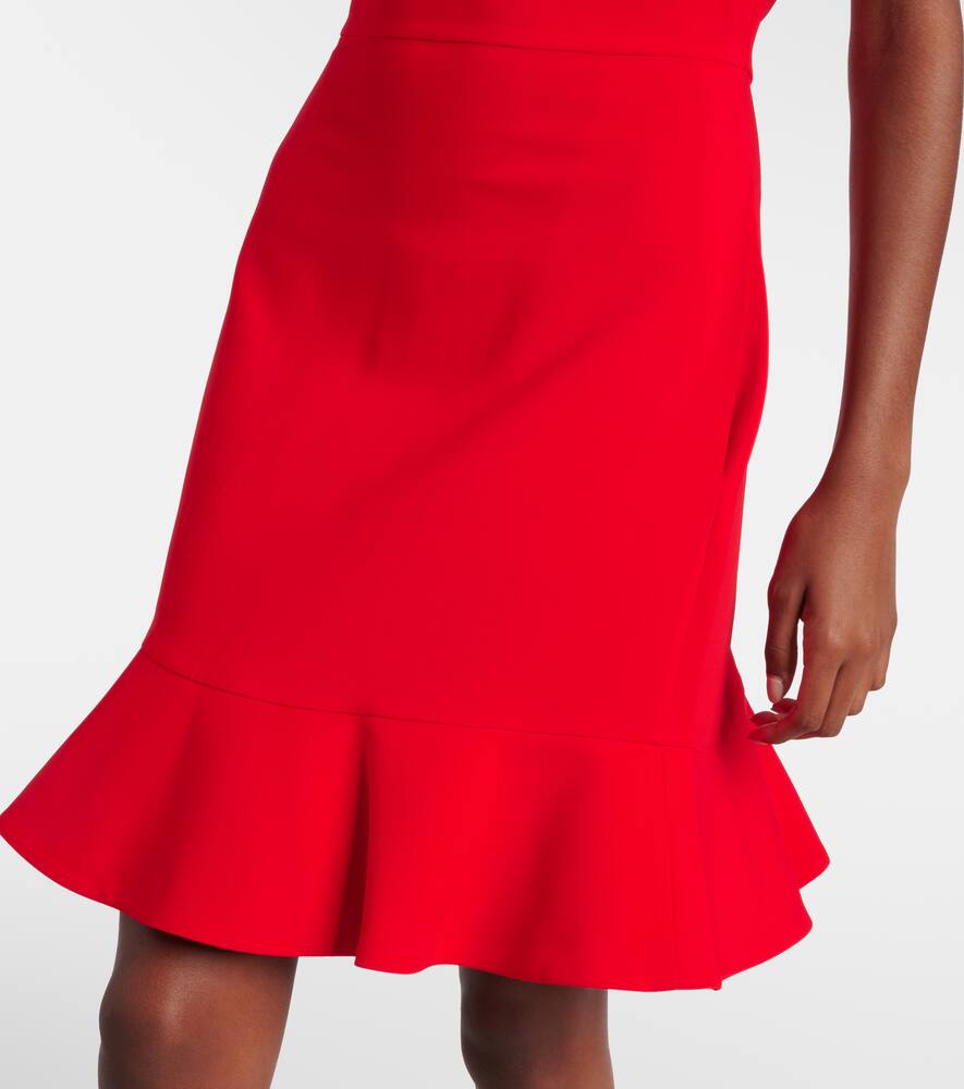 Stella Mccartney Iconic Midi Dress With Flounce Hem In Red