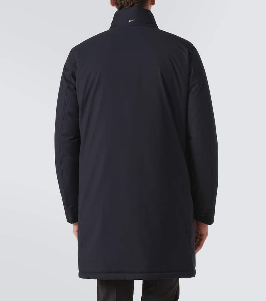 Herno Paneled Down Coat In Blue