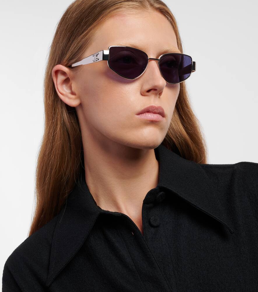 Celine Triomphe Cat-eye Sunglasses In Blue