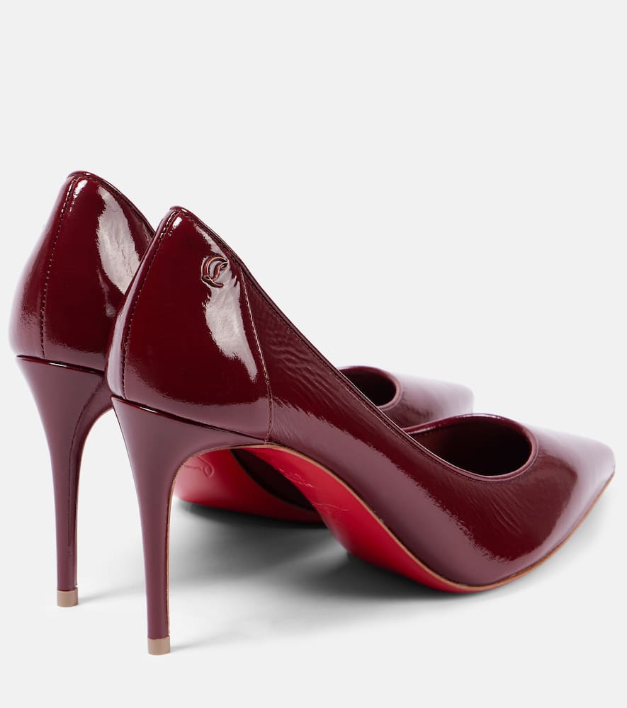 Christian Louboutin Sporty Kate 85 Patent Leather Pumps In Braun