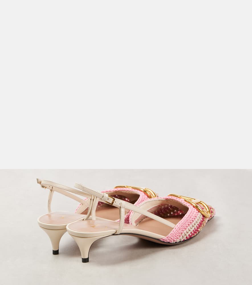 Valentino Slingback-pumps Vlogo Signature 40 In Pink