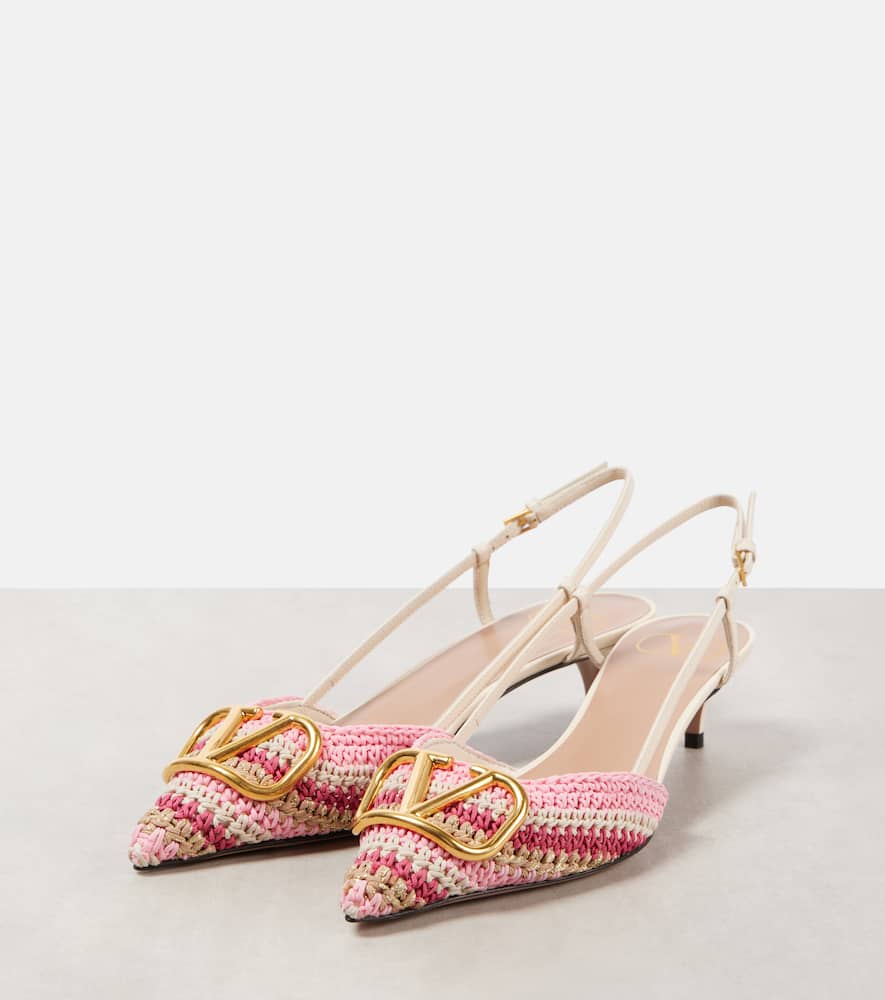 Valentino Slingback-pumps Vlogo Signature 40 In Pink