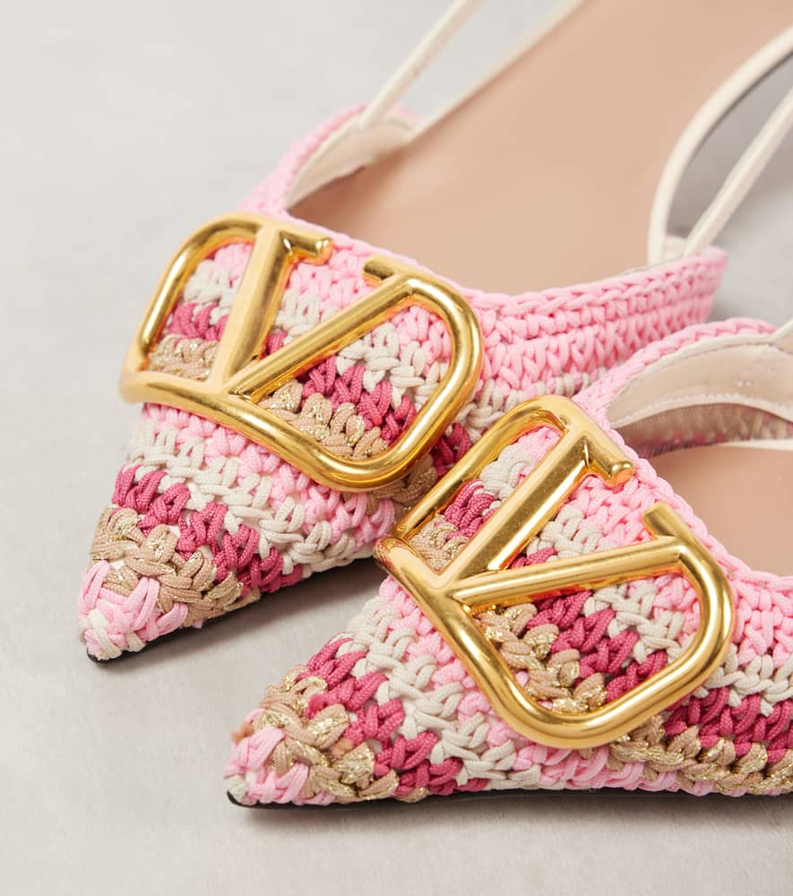 Valentino Slingback-pumps Vlogo Signature 40 In Pink