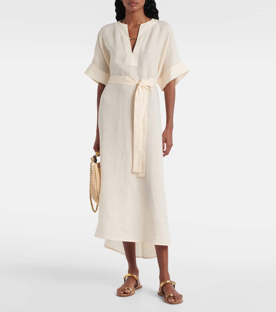Eres Bibi Linen Kaftan In White