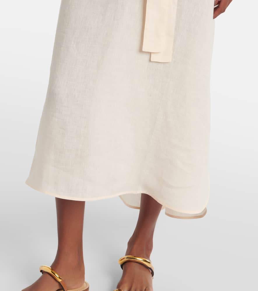 Eres Bibi Linen Kaftan In White
