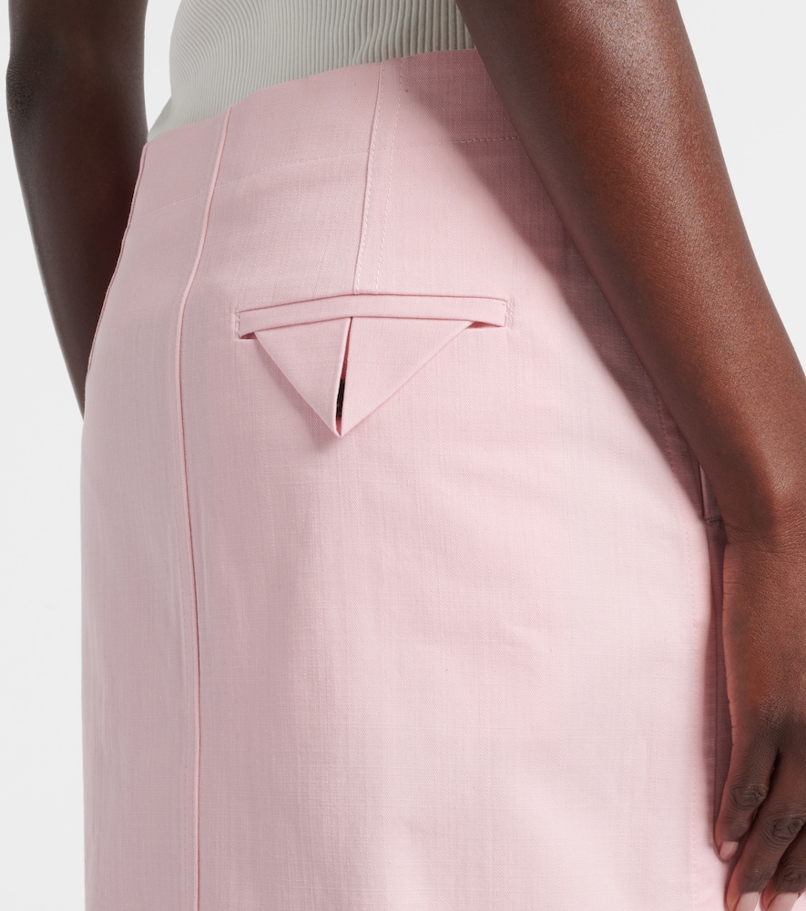  Bottega Veneta Bottega Veneta Cotton Twill Midi Skirt 
