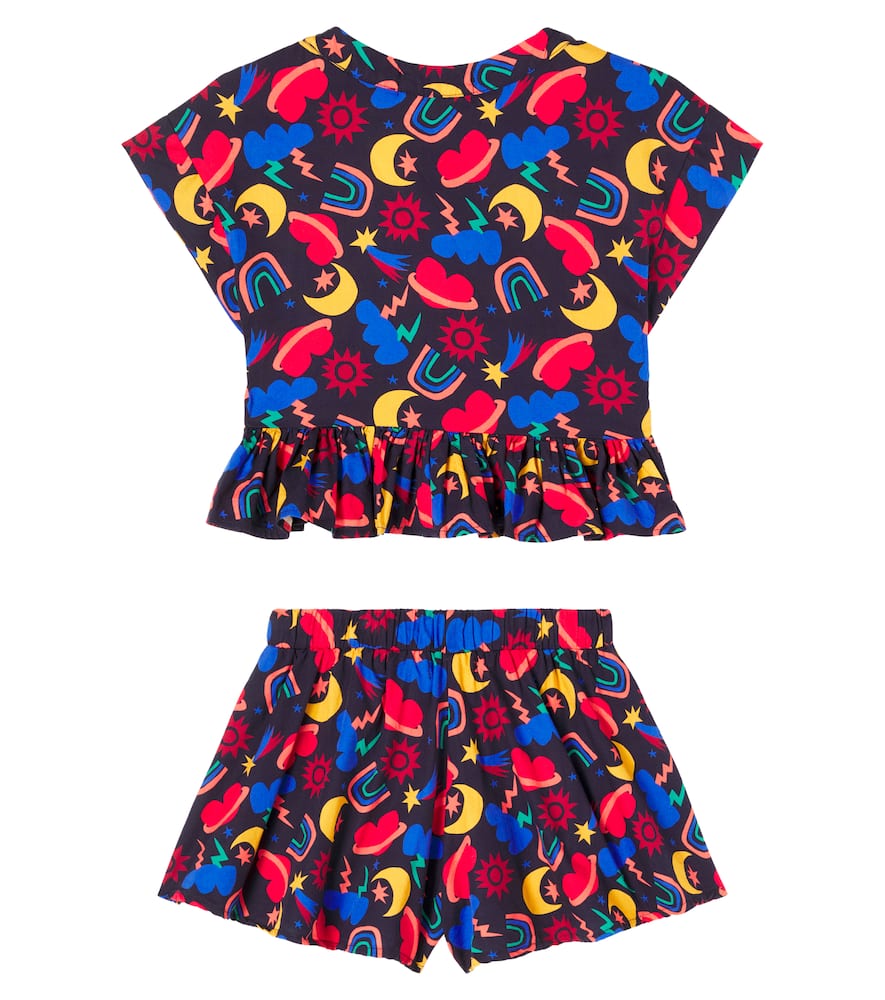 Fabula Fábula Cosmos Cotton Top And Shorts Set In Multi