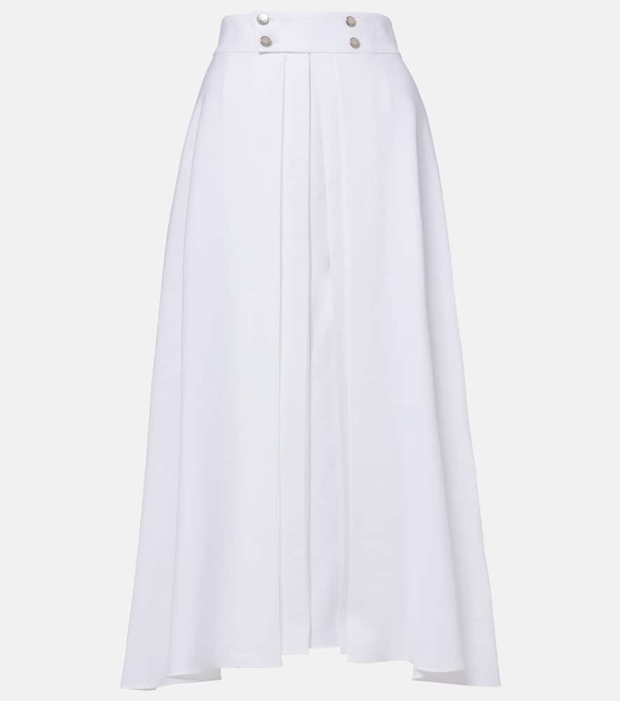 Petra pleated linen maxi skirt