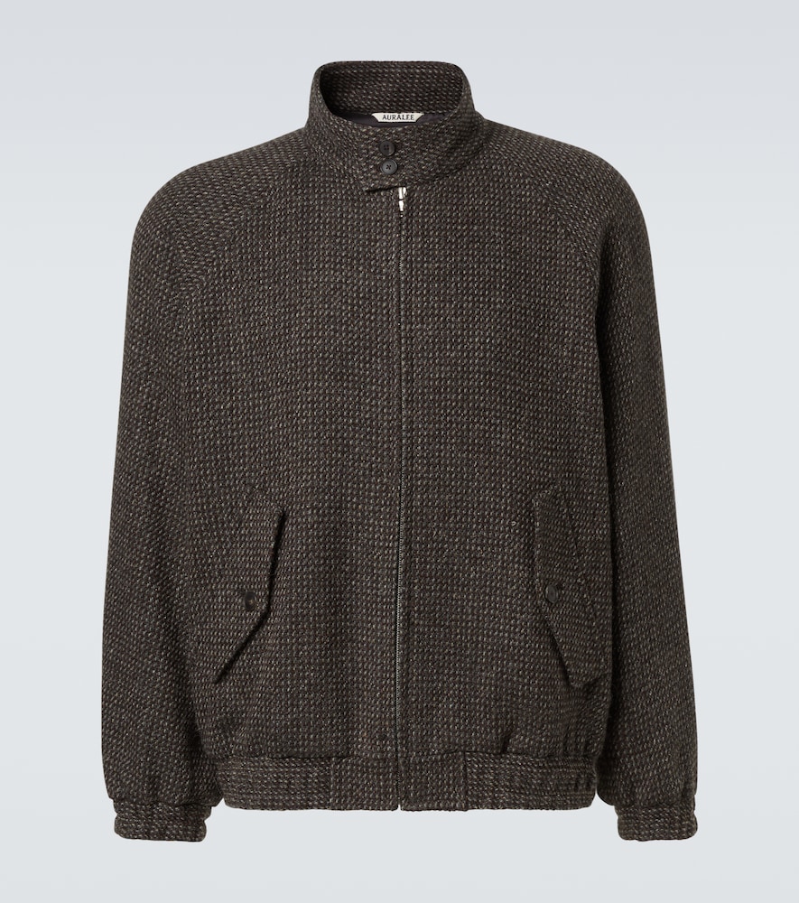 Auralee Veste en tweed de laine, alpaga et soie