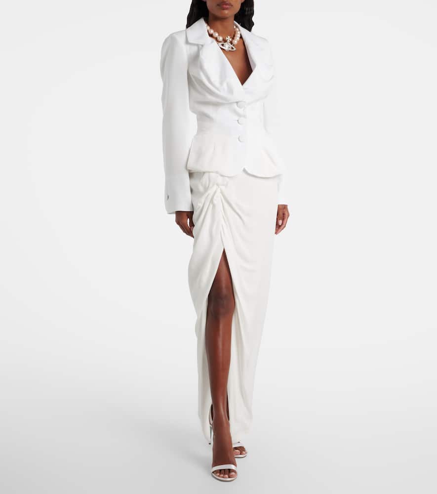 Vivienne Westwood Draped Maxi Skirt In White