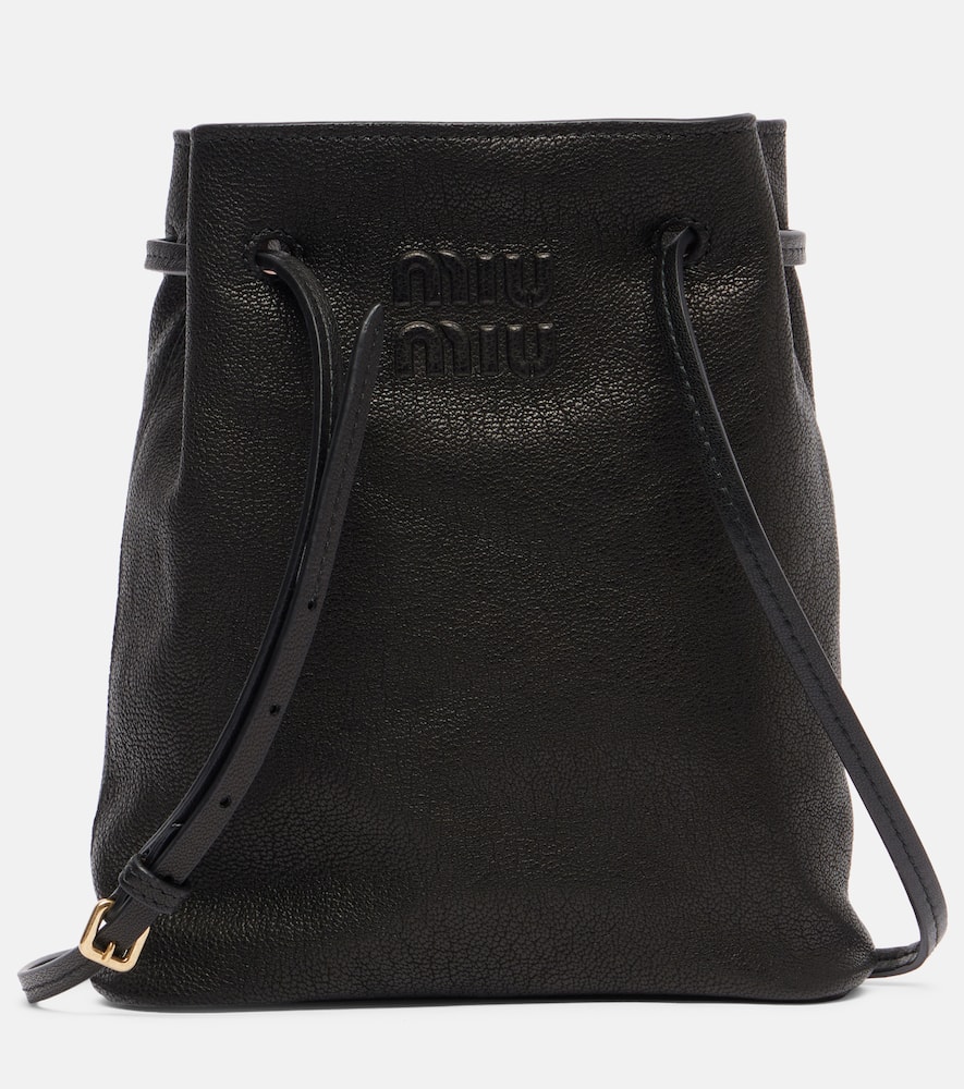 Logo leather crossbody bag