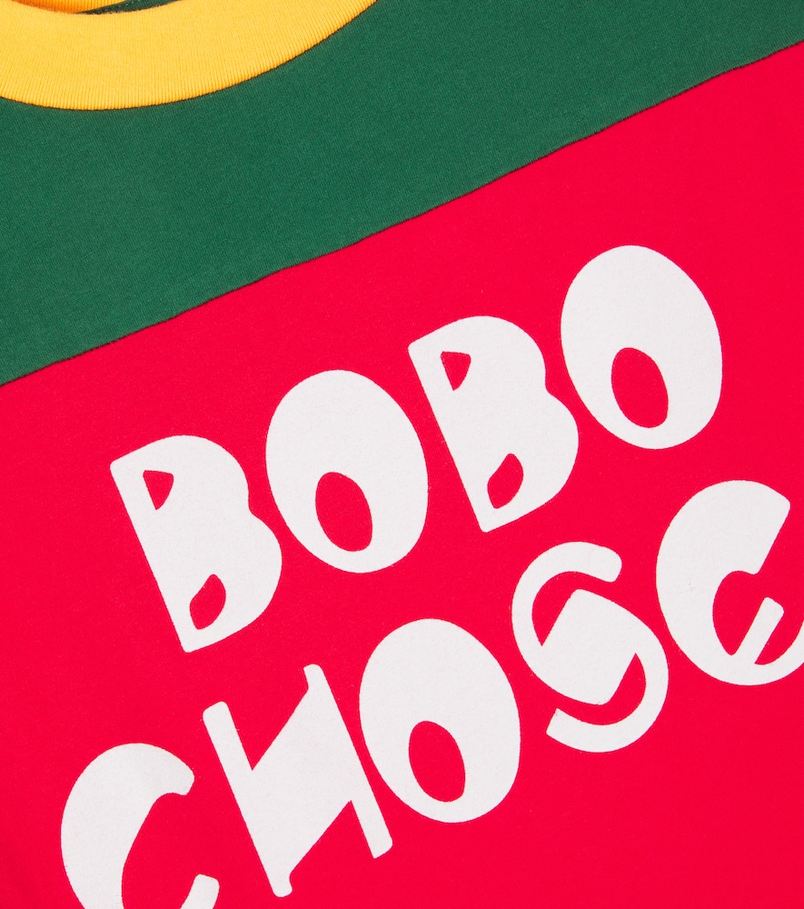 Bobo Choses Logo Colorblocked Cotton T-shirt In Multi