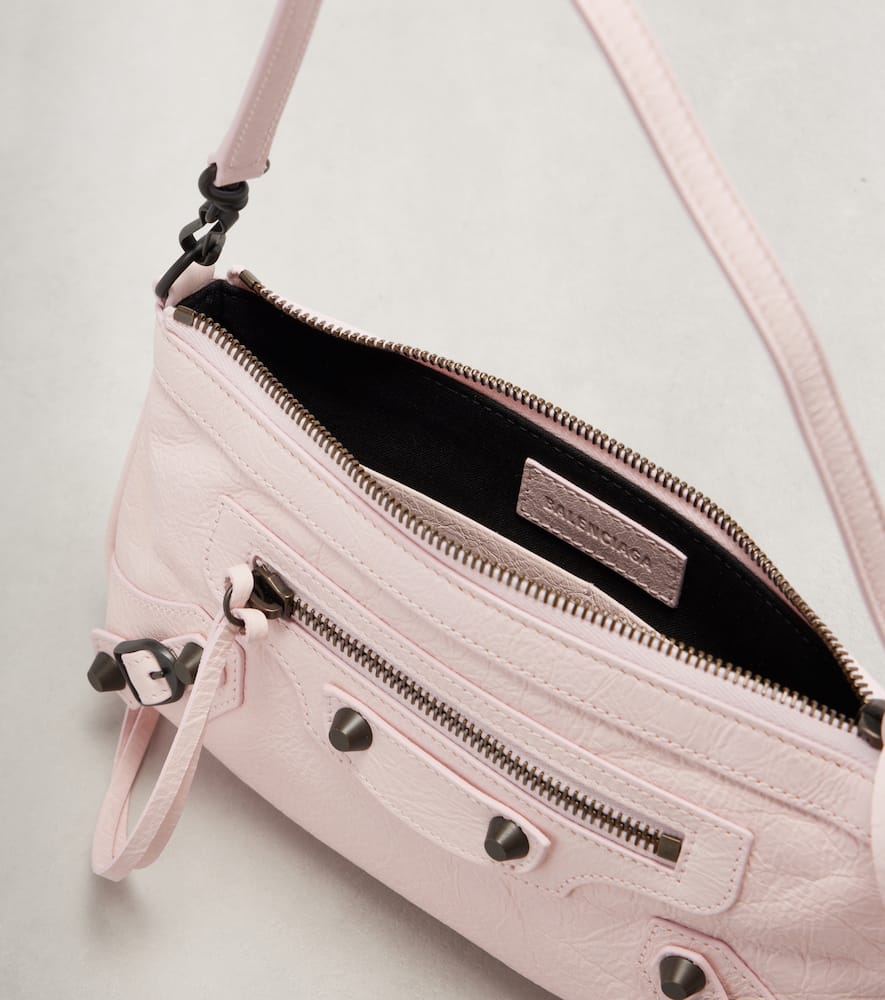 Balenciaga Le City Leather Shoulder Bag In Pink