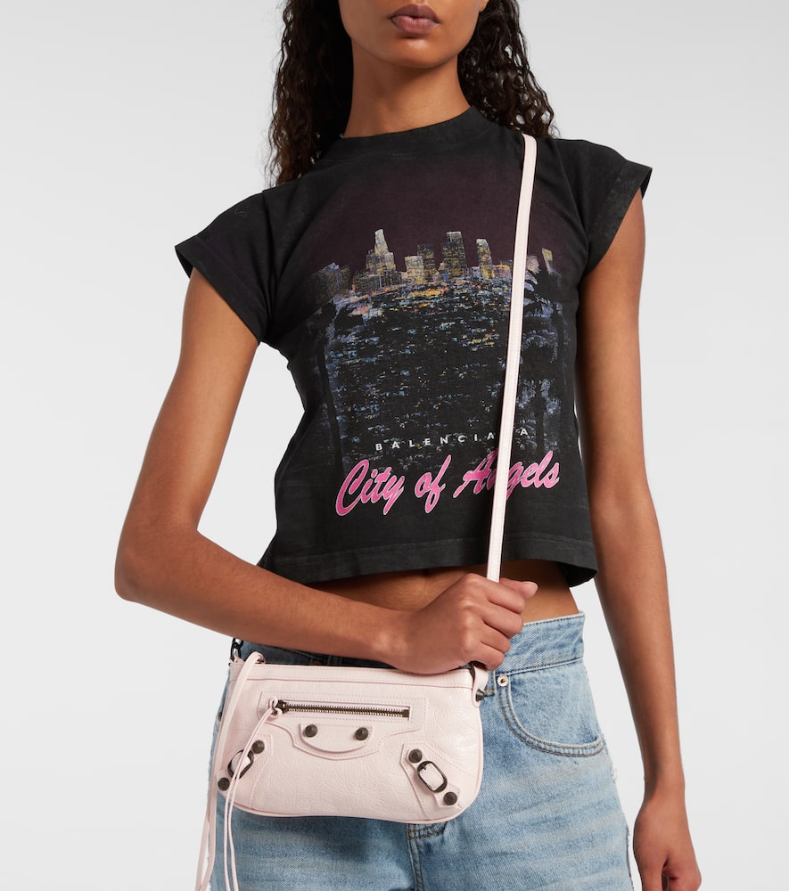 Balenciaga Le City Leather Shoulder Bag In Pink
