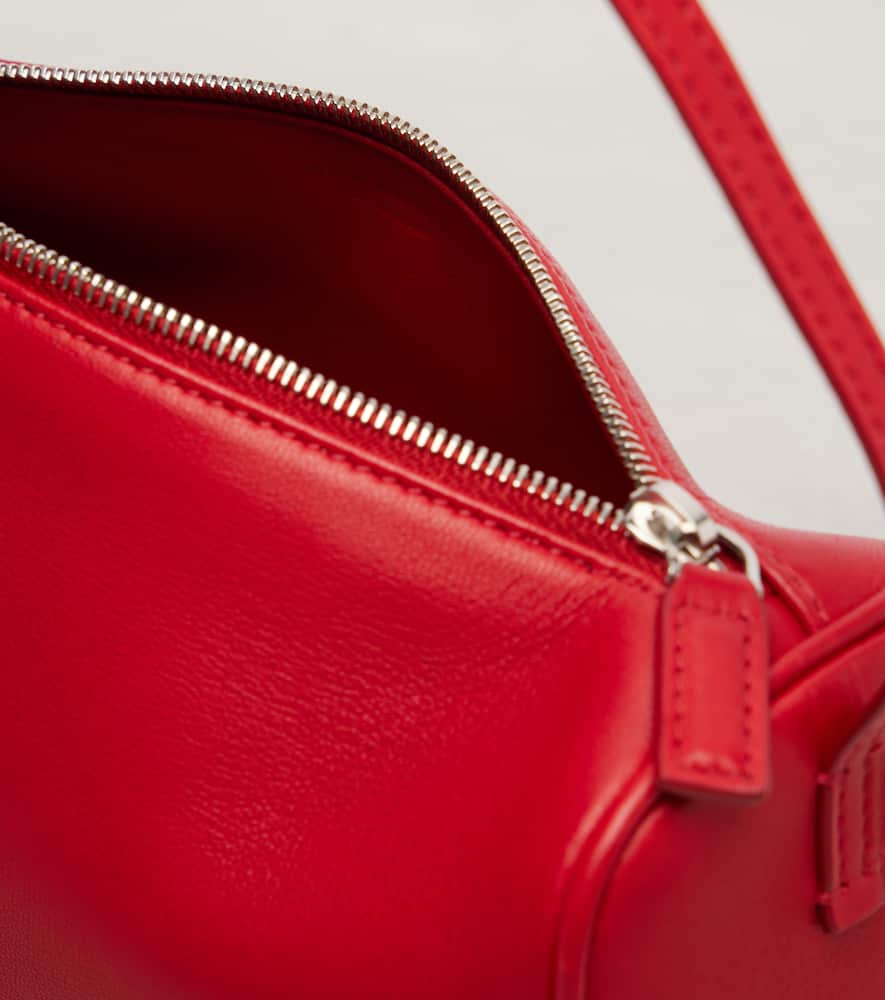The Row 90's Small Leather Tote Bag In Red