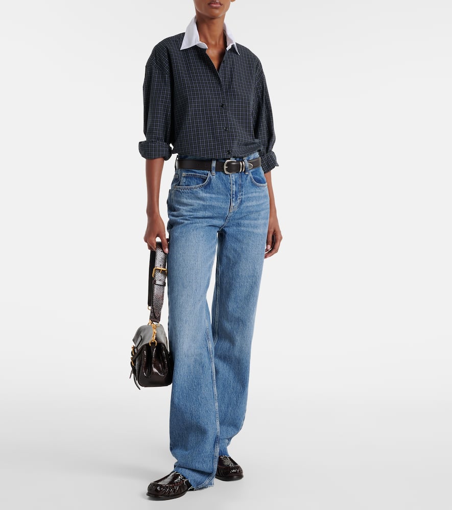 The Frankie Shop Hylan Checked Cotton Shirt In Multi