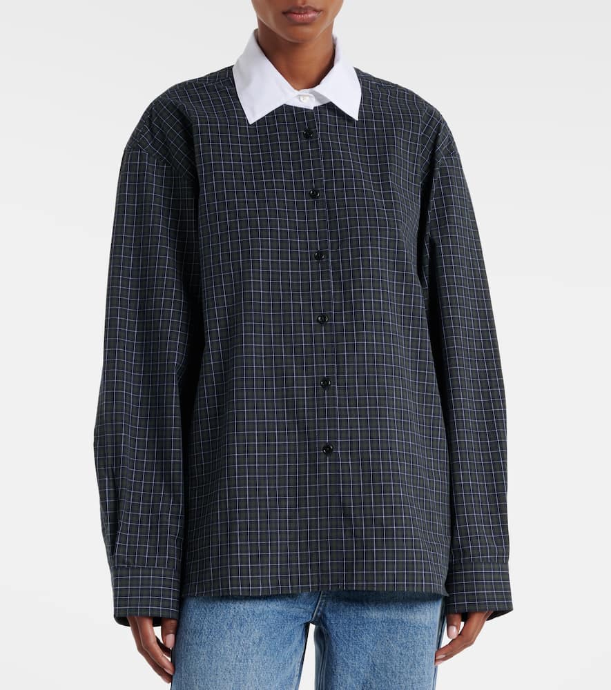 The Frankie Shop Hylan Checked Cotton Shirt In Multi