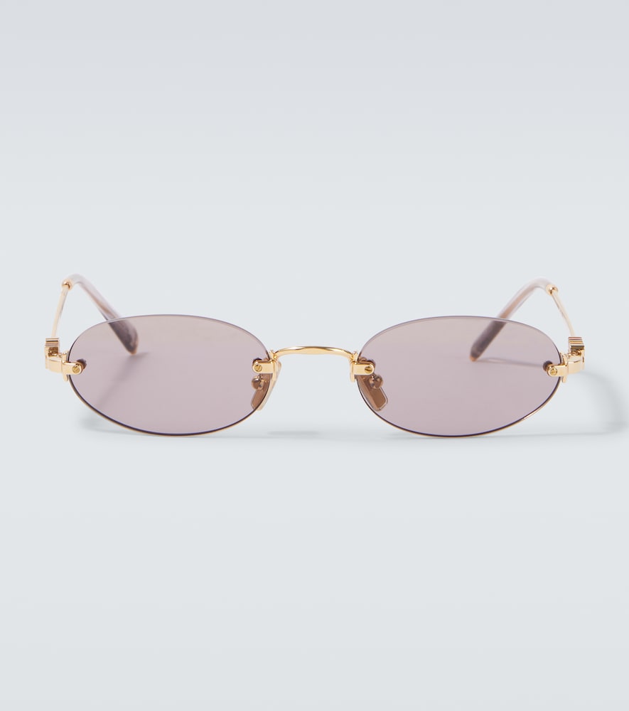 Miu Miu Logo oval sunglasses