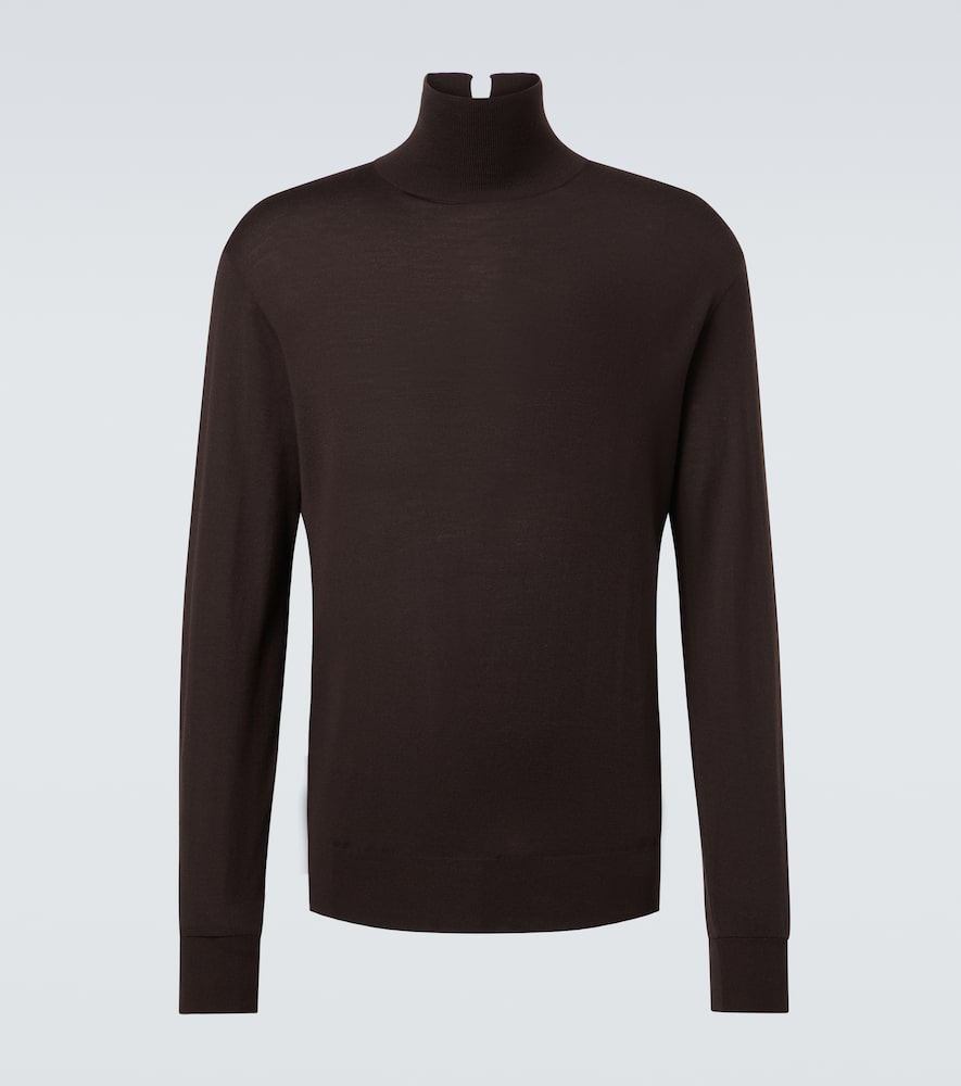 Calvin Klein Collection Ash Wool Turtleneck Sweater