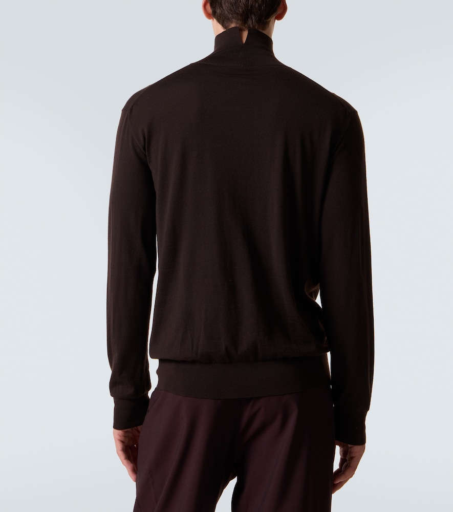  Calvin Klein Collection Calvin Klein Collection Ash Wool Turtleneck Sweater 