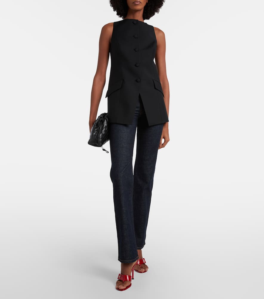 Christen Helix 95 Croc-effect Patent Leather Mules In Red