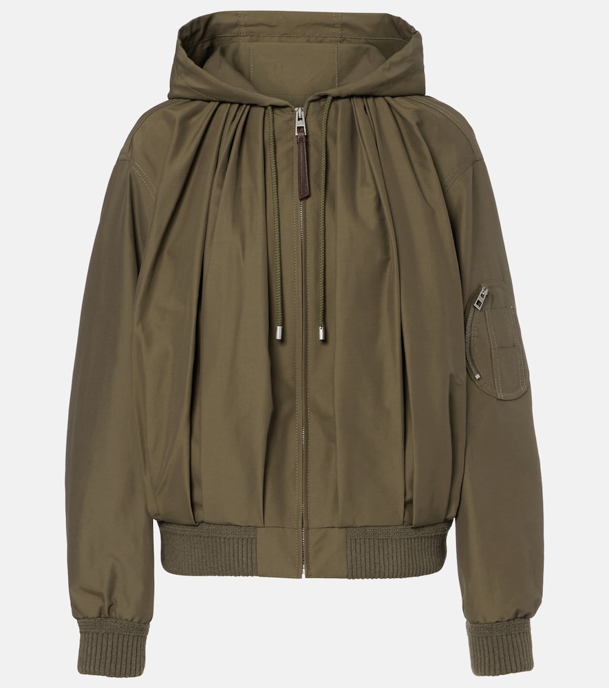 Loewe Gathered cotton-blend jacket