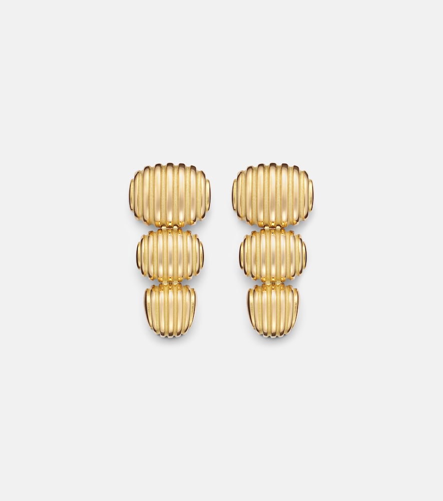 Pamela Zamore Isla Oval Taper 18kt gold earrings