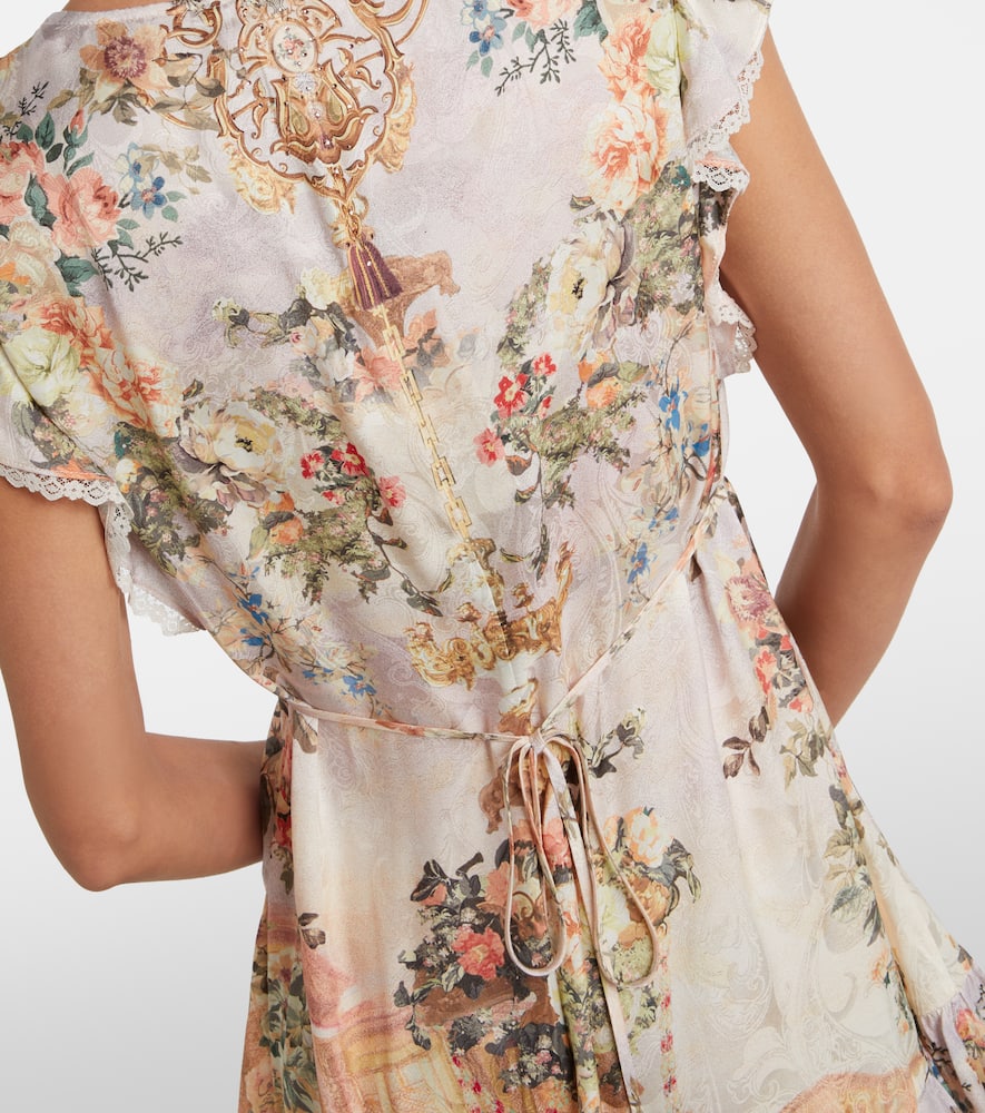 Camilla Embellished Floral Lace-trimmed Minidress In White